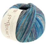 Lana Grossa Landlust Die Sockenwolle 808 Ecru/Gris claro/Menta/Vaqueros/Azul