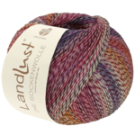 Lana Grossa Landlust Die Sockenwolle 219 Ecru/Burdeos/Rosa fuerte/Violeta/Rosa/Amarillo huevo/Azul violeta