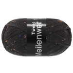 Lana Grossa Meilenweit 100 Tweed 186 Negro carbón