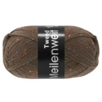 Lana Grossa Meilenweit 100 Tweed 184 Marrón oscuro
