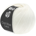 Lana Grossa Cool Wool Lace 28 Blanco