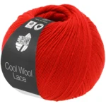 Lana Grossa Cool Wool Lace 68 Rojo brillante