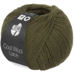 Lana Grossa Cool Wool Lace 70 Verde marrón