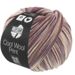 Lana Grossa Cool Wool Print 845 Greige/Beige/Malva/Taupe/Marrón grisáceo