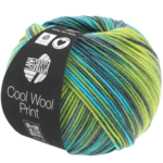 Lana Grossa Cool Wool Print 784 Verde amarillento/Turquesa/Verde grisáceo/Petróleo