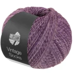 Lana Grossa Vintage Socks 1021 Violeta oscuro/ciruela jaspeado