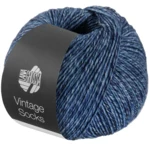Lana Grossa Vintage Socks 1005 Vaqueros/gris azul/azul oscuro jaspeado