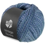 Lana Grossa Vintage Socks 1017 Gris claro/vaquero/azul violáceo/gris verdoso jaspeado