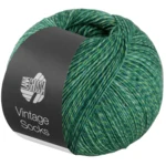 Lana Grossa Vintage Socks 1015 Verde oscuro/verde amarillento/petróleo jaspeado