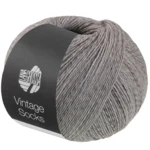 Lana Grossa Vintage Socks 1020 Gris claro/gris oscuro jaspeado