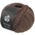 Lana Grossa Vintage Socks 1024 Gris marrón/moca jaspeado