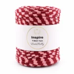 LindeHobby Inspire Print 37 Rosa claro con rayas burdeos
