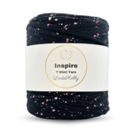LindeHobby Inspire Print 22 Negro con pequeñas estrellas y corazones