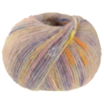 Lana Grossa Cassata 07 Beige claro/amarillo/naranja/azul vaquero/rosa