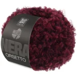 Lana Grossa Orsetto 102 Burdeos/Negro