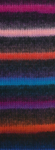 Lana Grossa Bomba 03 Salmón/rojo grisáceo/púrpura oscuro/azul turquesa/azul petróleo/azul real