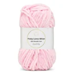 LindeHobby Fuzzy Chenille Silver Lurex 04 Rosa bebé (claro)