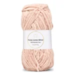 LindeHobby Fuzzy Chenille Silver Lurex 24 Beige rosado