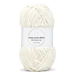 LindeHobby Fuzzy Chenille Silver Lurex 10 Crema (beige claro)