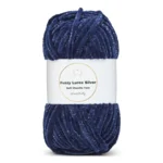 LindeHobby Fuzzy Chenille Silver Lurex 17 Azul marino