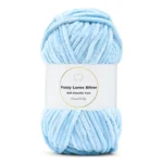 LindeHobby Fuzzy Chenille Silver Lurex 07 Azul bebé