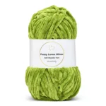 LindeHobby Fuzzy Chenille Silver Lurex 32 Verde pasto