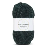 LindeHobby Fuzzy Chenille Silver Lurex 19 Verde oscuro nefelina