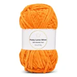 LindeHobby Fuzzy Chenille Silver Lurex 37 Naranja