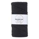 LindeHobby Macrame Lux, Cuerda de macramé, 1 mm 03 Negro