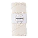 LindeHobby Macrame Lux, Cuerda de macramé, 1 mm 01 Blanco azucarado