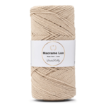 LindeHobby Macrame Lux, Cuerda de macramé, 1 mm 05 Beige