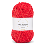 LindeHobby Fuzzy Chenille Gold Lurex 11 Rojo sangre