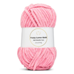 LindeHobby Fuzzy Chenille Gold Lurex 14 Rosa oscuro