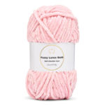 LindeHobby Fuzzy Chenille Gold Lurex 04 Rosa bebé (claro)