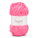 LindeHobby Fuzzy Chenille Gold Lurex 49 Rosa neón
