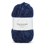 LindeHobby Fuzzy Chenille Gold Lurex 17 Azul marino