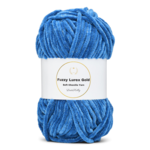 LindeHobby Fuzzy Chenille Gold Lurex 36 Azul