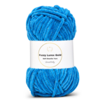 LindeHobby Fuzzy Chenille Gold Lurex 30 Azul cielo