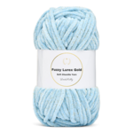 LindeHobby Fuzzy Chenille Gold Lurex 07 Azul bebé