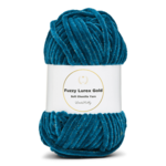 LindeHobby Fuzzy Chenille Gold Lurex 18 Verde petróleo / turquesa oscuro