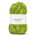 LindeHobby Fuzzy Chenille Gold Lurex 32 Verde hierba