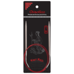 ChiaoGoo Agujas Circulares Knit Red Acero Inoxidable (23-100 cm) 80 cm