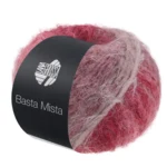 Lana Grossa Basta Mista 119 Burdeos/rojo vino/rojo grisáceo/topo/beige grisáceo