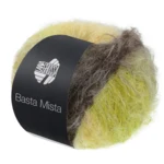 Lana Grossa Basta Mista 117 Marrón grisáceo/topo/amarillo/amarillo claro/verde oliva claro