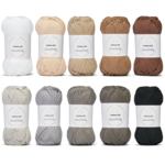 LindeHobby Cotton 8/8 – Natural Harmony, 10 ovillos