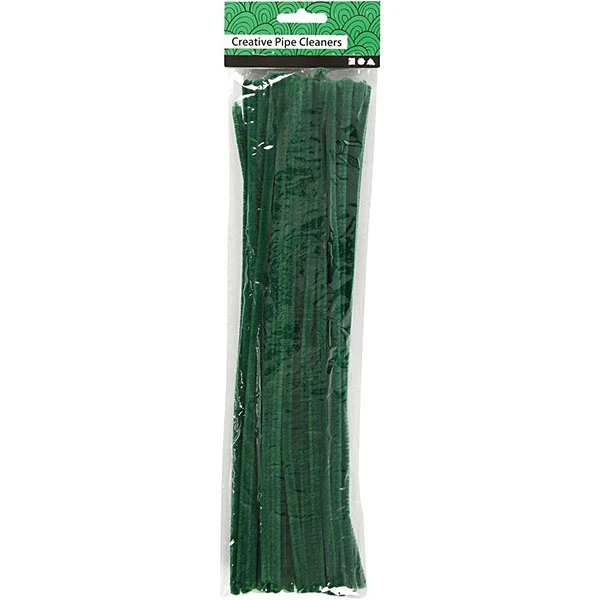 Paquete limpiapipas (30cm) color verde olivo (100 piezas