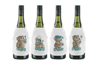 Kit de bordado Ositos para niños 10 x 15 cm