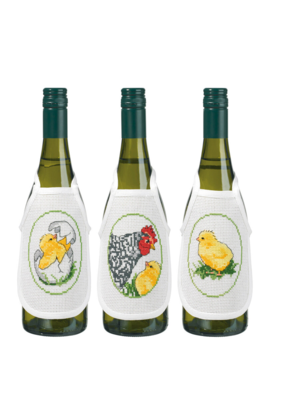 Kit de Bordado Pascua 3 uds tapafrascos. 10 x 15 cm