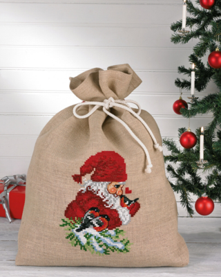 Kit de bordado Pájaros y duende 85 x 68 cm