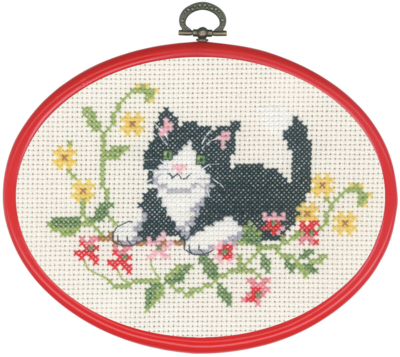 Kit de bordado Gato negro m/5959/30 13 x 18 cm